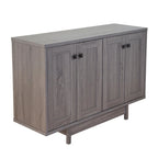 Meuble de rangement 2 portes, 119 cm — Chêne beige / Gris foncé / Gris vieilli, montage à 1 personne