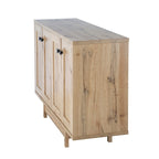 Meuble de rangement 2 portes, 119 cm — Chêne beige / Gris foncé / Gris vieilli, montage à 1 personne