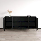 Buffet/Bahut mat – Teck/Cachemire, Cachemire et noir – 3 portes
