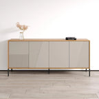 Buffet/Bahut mat – Teck/Cachemire, Cachemire et noir – 3 portes