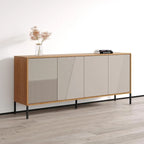 Buffet/Bahut mat – Teck/Cachemire, Cachemire et noir – 3 portes