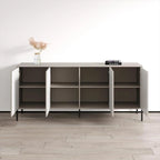 Buffet/Bahut mat – Teck/Cachemire, Cachemire et noir – 3 portes