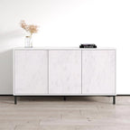 Buffet noir et blanc mat — Meuble de rangement moderne à 2 portes