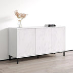 Buffet noir et blanc mat — Meuble de rangement moderne à 2 portes