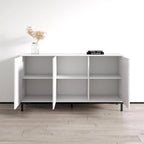 Buffet noir et blanc mat — Meuble de rangement moderne à 2 portes