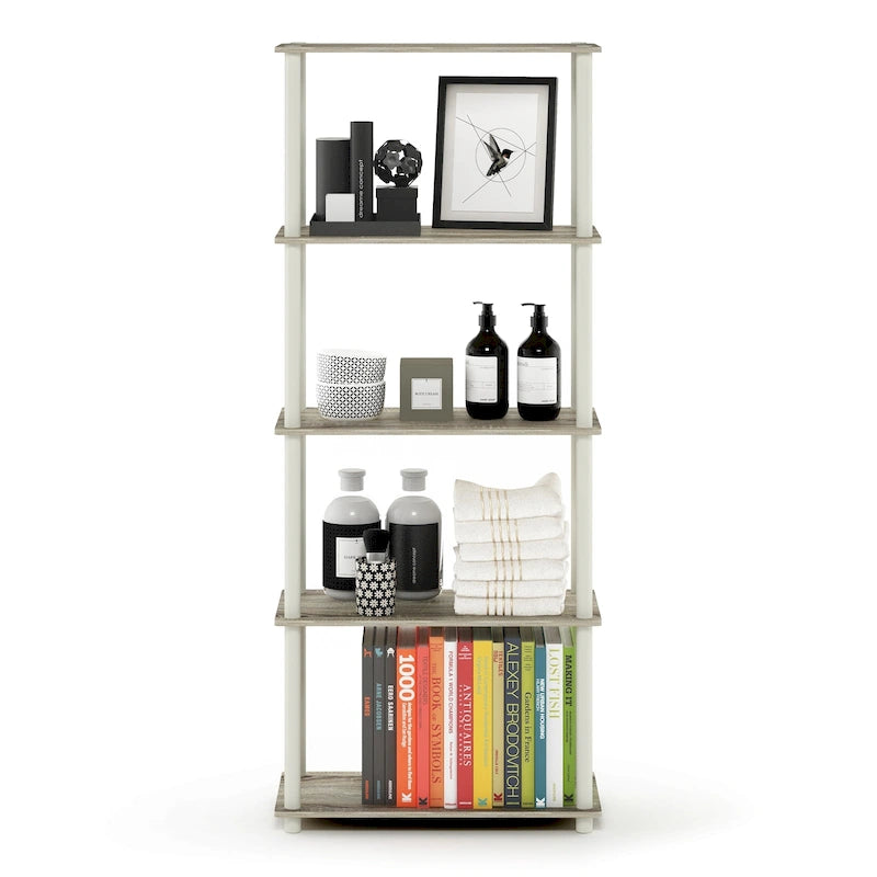 Étagère à livres autoportante à 5 niveaux, multicolore, simple