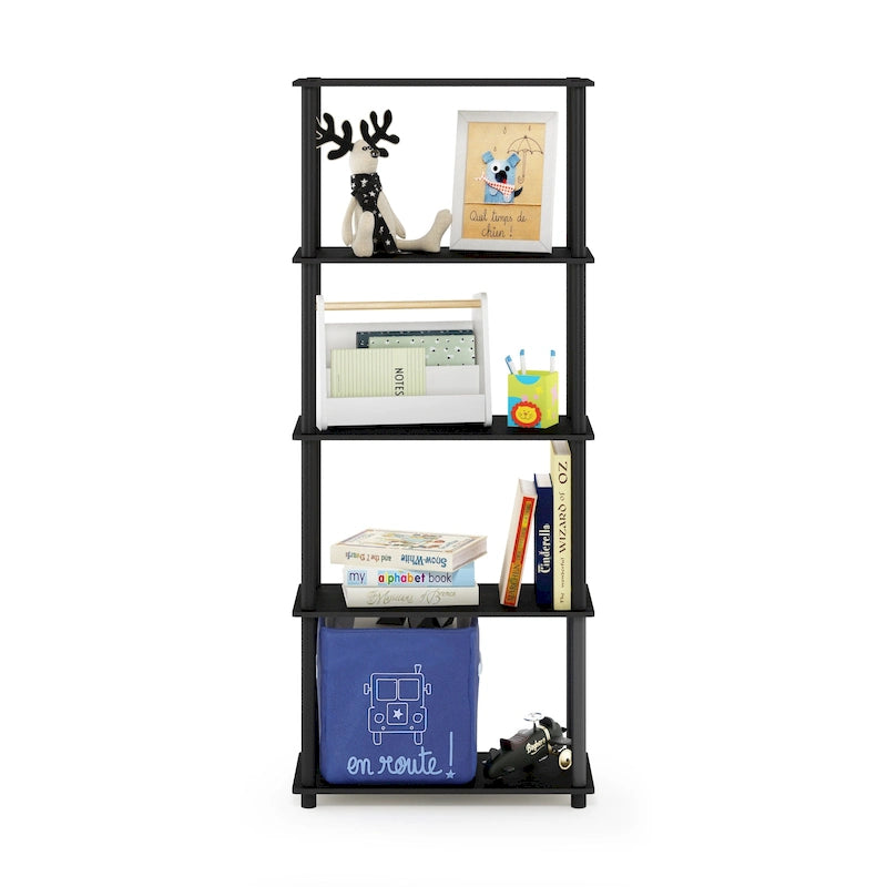 Étagère à livres autoportante à 5 niveaux, multicolore, simple