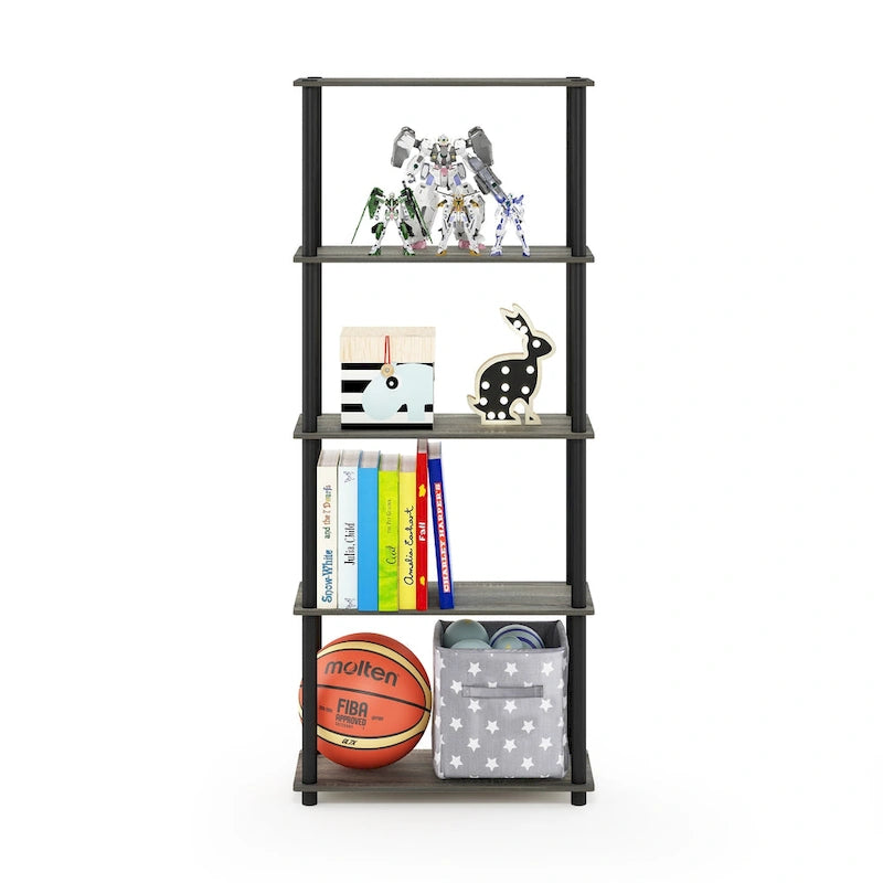 Étagère à livres autoportante à 5 niveaux, multicolore, simple