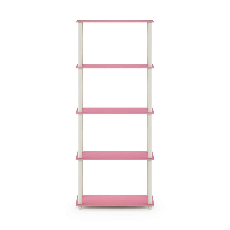 Étagère à livres autoportante à 5 niveaux, multicolore, simple