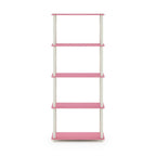 Étagère à livres autoportante à 5 niveaux, multicolore, simple