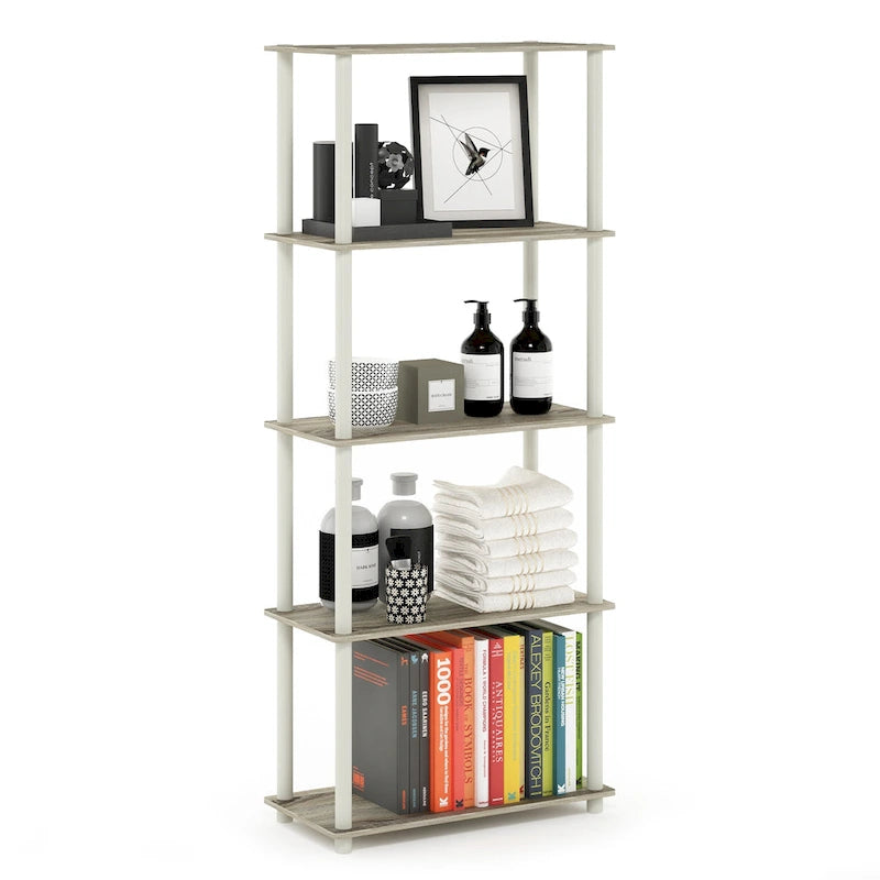 Étagère à livres autoportante à 5 niveaux, multicolore, simple