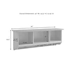 Ensemble banc et étagère d'entrée 2 pièces en bois blanc – Pour 1 à 2 utilisateurs
