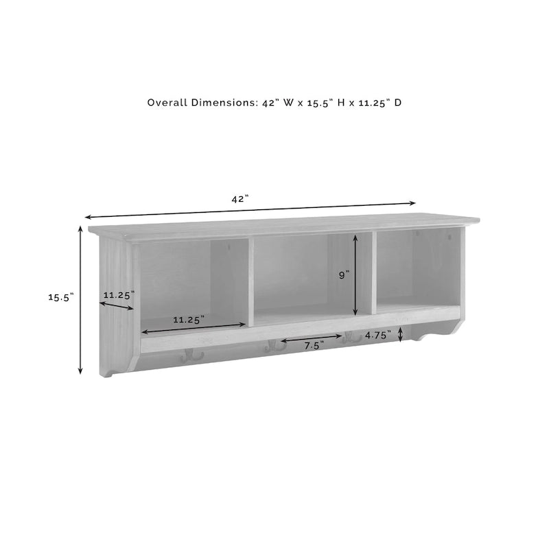 Ensemble banc et étagère d'entrée 2 pièces en bois blanc – Pour 1 à 2 utilisateurs