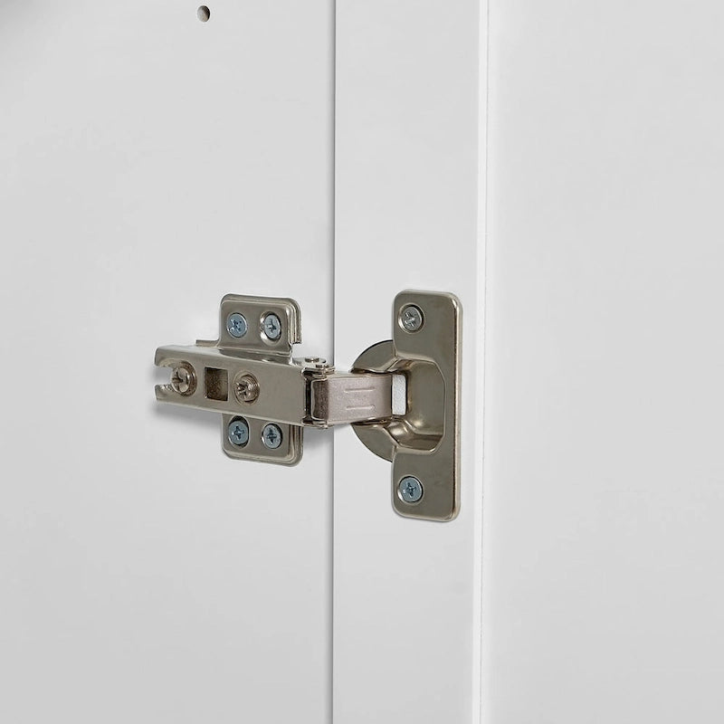 Armoire de rangement haute blanche – 2 portes et 2 tiroirs, pour 1 personne