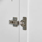 Armoire de rangement haute blanche – 2 portes et 2 tiroirs, pour 1 personne