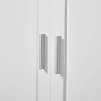 Armoire de rangement haute blanche – 2 portes et 2 tiroirs, pour 1 personne