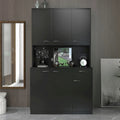 Armoire haute noire/noyer/blanche/chêne, 6 portes 1 tiroir, simple