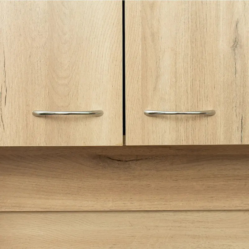 Armoire haute noire/noyer/blanche/chêne, 6 portes 1 tiroir, simple
