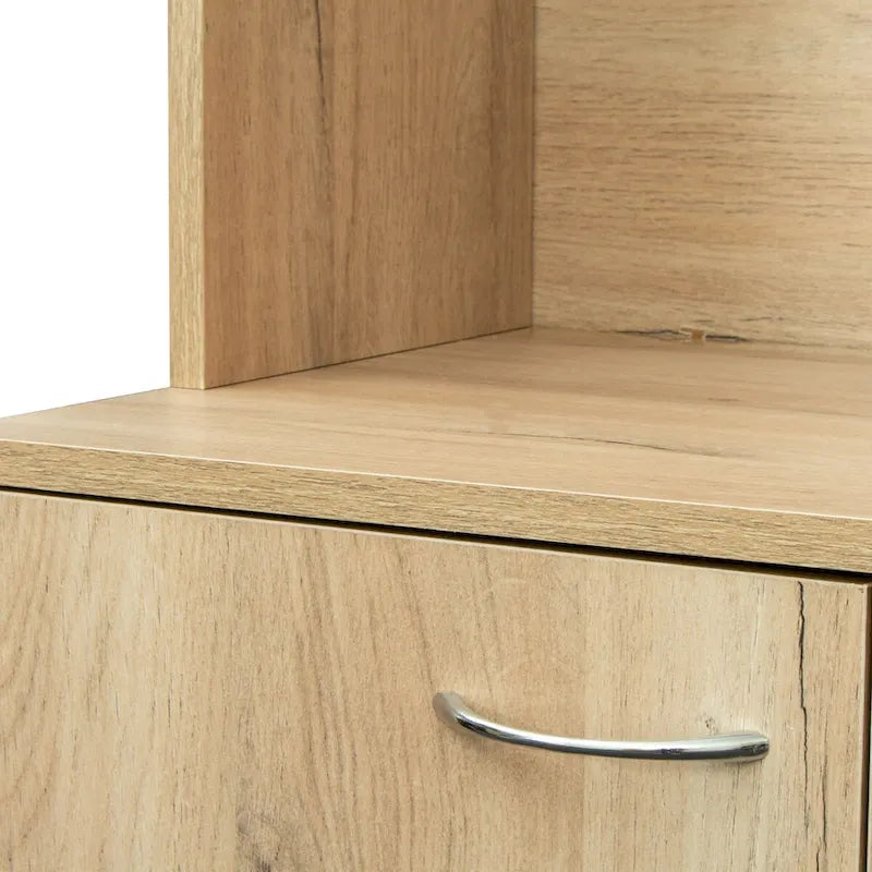 Armoire haute noire/noyer/blanche/chêne, 6 portes 1 tiroir, simple