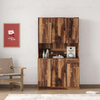 Armoire haute noire/noyer/blanche/chêne, 6 portes 1 tiroir, simple