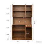 Armoire haute noire/noyer/blanche/chêne, 6 portes 1 tiroir, simple
