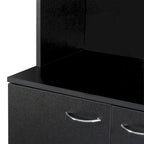 Armoire haute noire/noyer/blanche/chêne, 6 portes 1 tiroir, simple