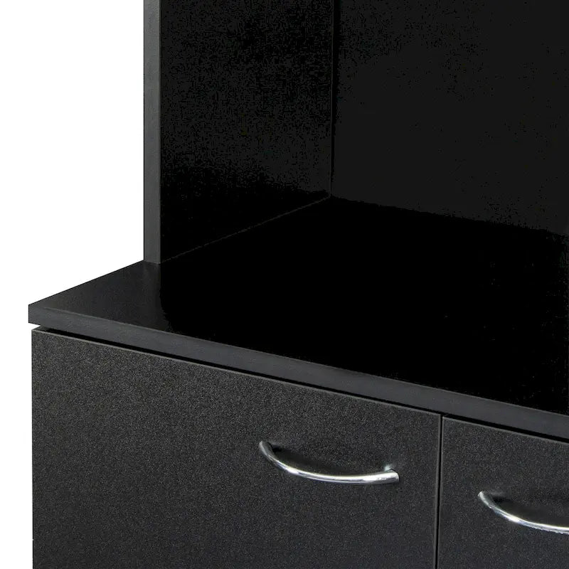 Armoire haute noire/noyer/blanche/chêne, 6 portes 1 tiroir, simple