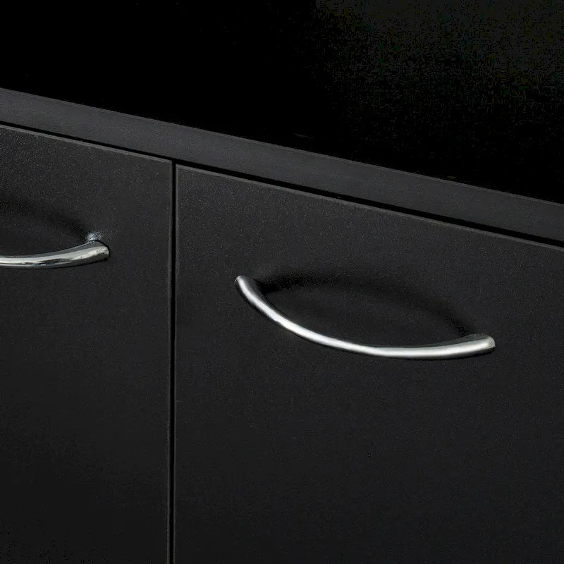 Armoire haute noire/noyer/blanche/chêne, 6 portes 1 tiroir, simple