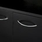 Armoire haute noire/noyer/blanche/chêne, 6 portes 1 tiroir, simple