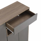 Banc de rangement pour chaussures blanc/gris foncé avec siège rembourré, 15-20 paires