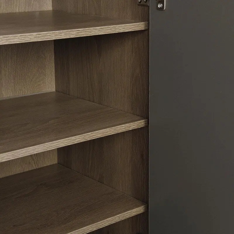 Banc de rangement pour chaussures blanc/gris foncé avec siège rembourré, 15-20 paires