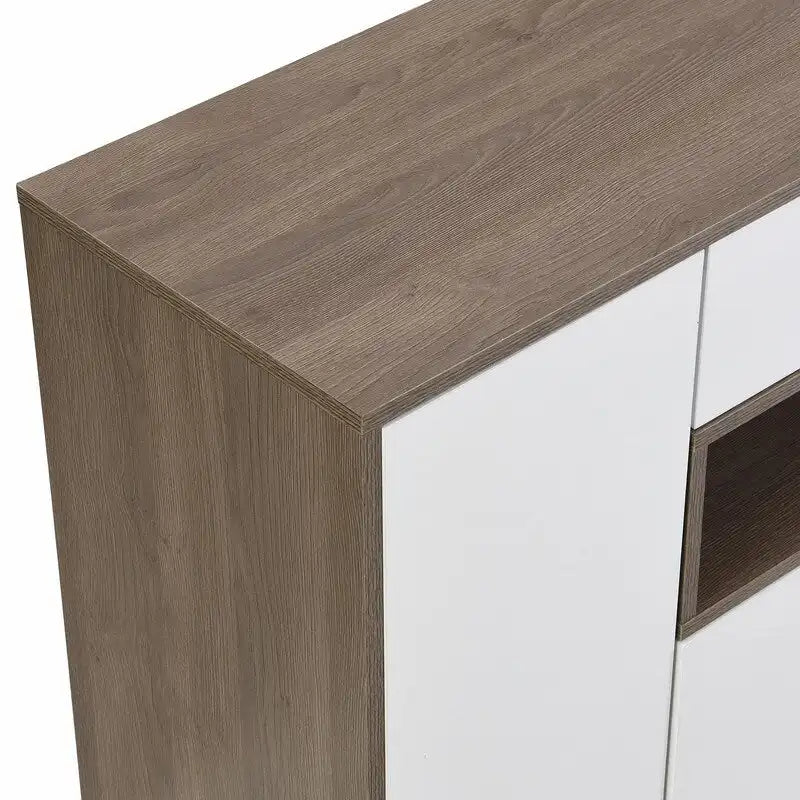 Banc de rangement pour chaussures blanc/gris foncé avec siège rembourré, 15-20 paires