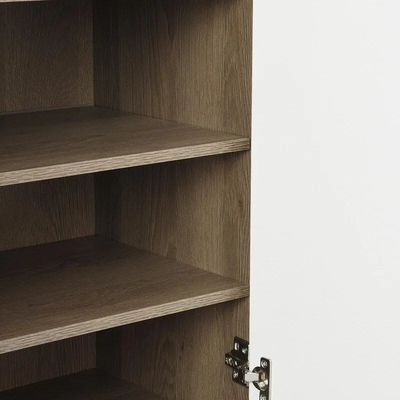 Banc de rangement pour chaussures blanc/gris foncé avec siège rembourré, 15-20 paires