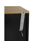 Meuble à chaussures autoportant 3 portes gris/noir – Pour 2 à 4 personnes