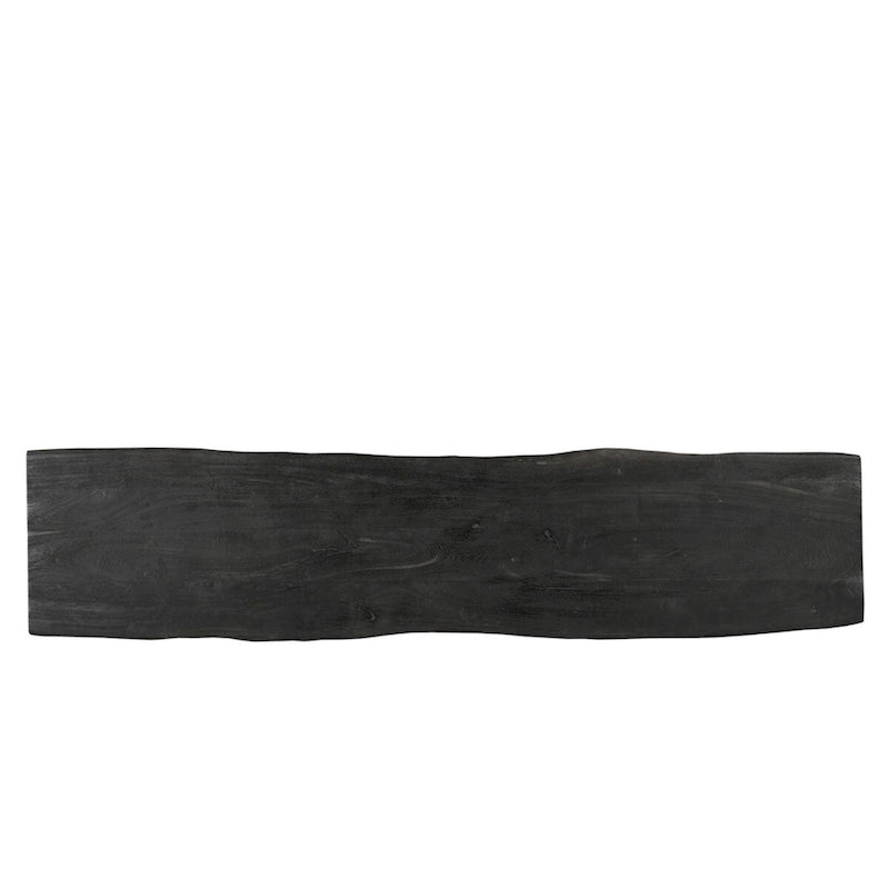 Banc de salle à manger en bois massif gris, 2 places, 165 cm / 183 cm