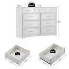 Meuble de rangement noir/blanc – Panneau de particules, assemblage à 2 personnes, 9 tiroirs