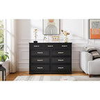 Meuble de rangement noir/blanc – Panneau de particules, assemblage à 2 personnes, 9 tiroirs