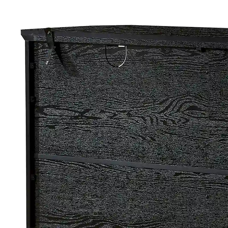 Buffet-Bahut Bleu et Noir avec Portes Vitrées, Foyer de 2 Personnes