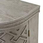 Noir / Bleu marine / Blanc / Gris antique — Armoire de rangement à 2 portes, motif antique, assemblage par 1 personne