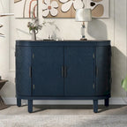 Noir / Bleu marine / Blanc / Gris antique — Armoire de rangement à 2 portes, motif antique, assemblage par 1 personne