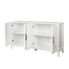 Bahut marron / noir / blanc avec 4 portes et 4 étagères — 1 unité