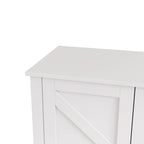 Bahut marron / noir / blanc avec 4 portes et 4 étagères — 1 unité