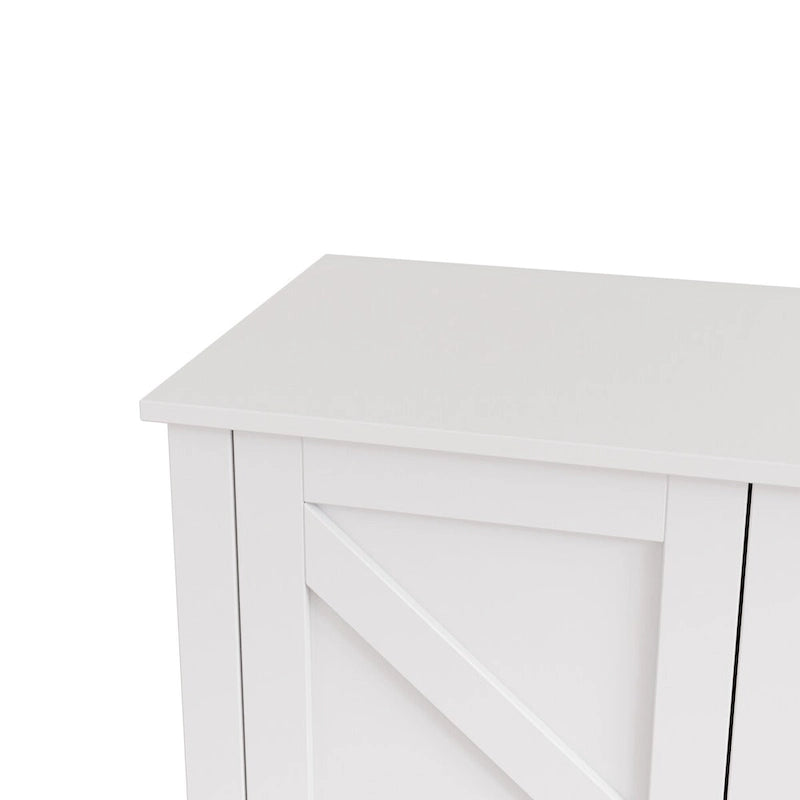 Bahut marron / noir / blanc avec 4 portes et 4 étagères — 1 unité