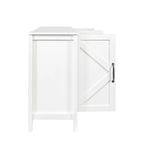 Bahut marron / noir / blanc avec 4 portes et 4 étagères — 1 unité