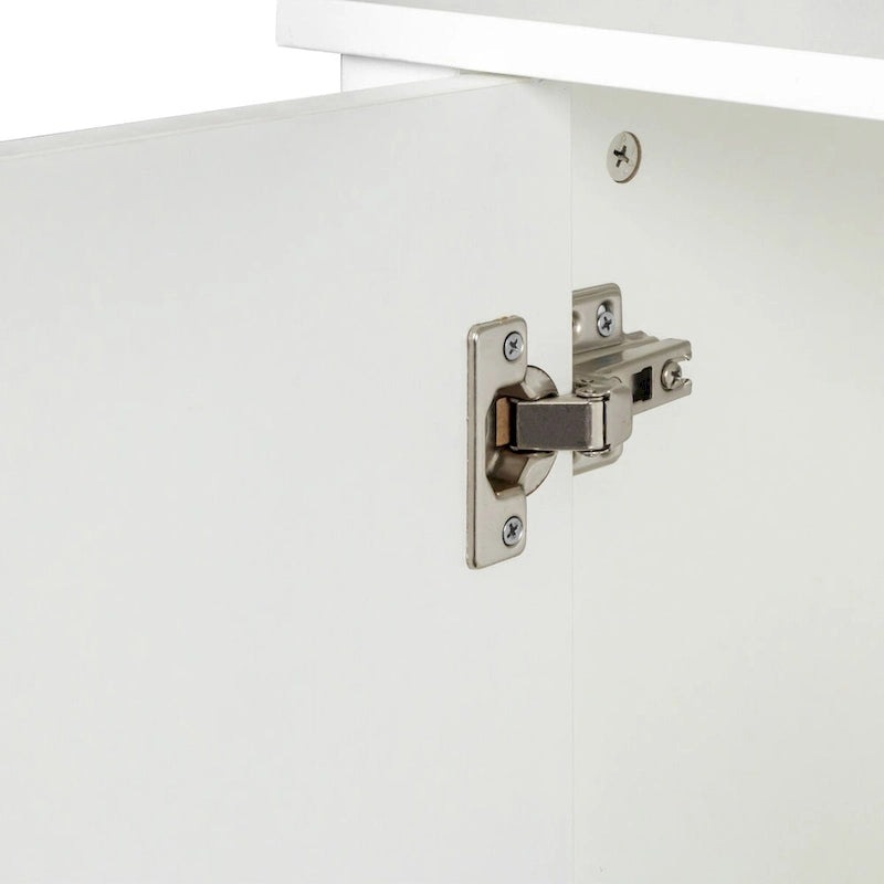 Bahut marron / noir / blanc avec 4 portes et 4 étagères — 1 unité