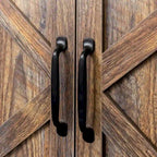 Bahut marron / noir / blanc avec 4 portes et 4 étagères — 1 unité