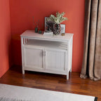 Buffet de cuisine à 2 étagères noir/blanc