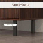 Buffet rustique marron avec 3 tiroirs et 2 placards