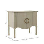 Buffet 2 portes gris, crème vieilli, simple