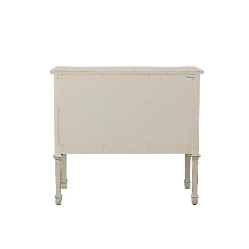 Buffet 2 portes gris, crème vieilli, simple